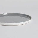 PLATO DE POSTRE CAPRI GREY 21 CM X 6 VASSA