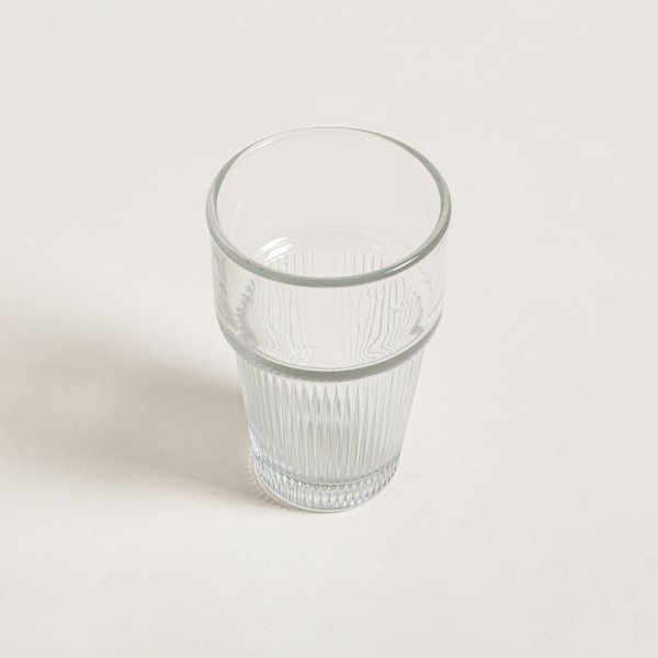 VASO CON BASE RAYADA 300 ML