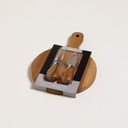 TABLA Y UTENSILIOS PARA QUESO DE ACACIA KIKAR 25X1