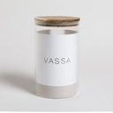 FRASCO REDONDO CON LINEAS VERTICALES 2400 ML VASSA HOME