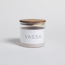 FRASCO REDONDO CON LINEAS VERTICALES 1200 ML VASSA HOME