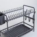 ESCURRIDOR DE PLATOS CON PORTA UTENSILIOS 23X49,5 VASSA HOME