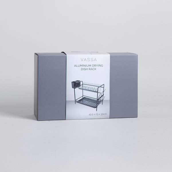 ESCURRIDOR DE PLATOS CON PORTA UTENSILIOS 23X49,5 VASSA HOME