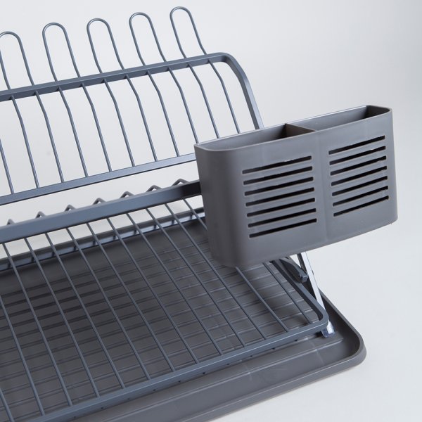 ESCURRIDOR DE PLATOS CON PORTA UTENSILIOS 45,3X32 VASSA HOME