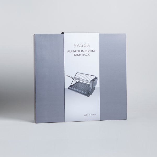 ESCURRIDOR DE PLATOS CON PORTA UTENSILIOS 45,3X32 VASSA HOME