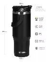 VASO DOBLE PARED 900 CC NEGRO AISI 304 NEGRO WATERDOG