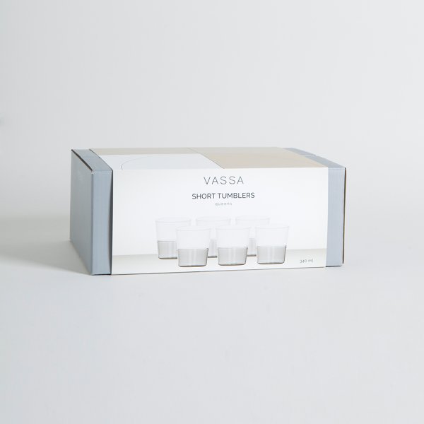 SET X 6 VASOS BAJOS QUEENS 340ML VASSA HOME