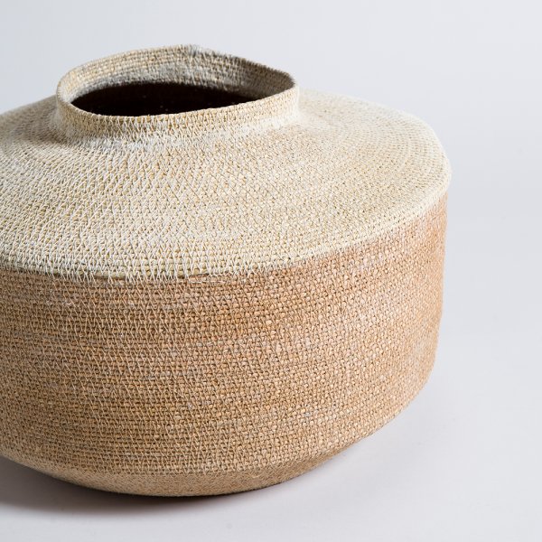 CANASTO ANFORA KANPUR NATURAL 28X16 CM VASSA HOME