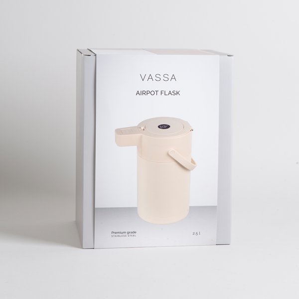 JARRA TERMICA OFF WHITE 2500 ML VASSA HOME