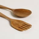 SET DE CUBIERTOS PARA ENSALADA DE MADERA DE TECA 2