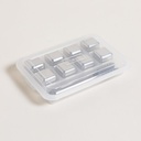 SET X 8 HIELOS REUTILIZABLES ACERO + PINZA