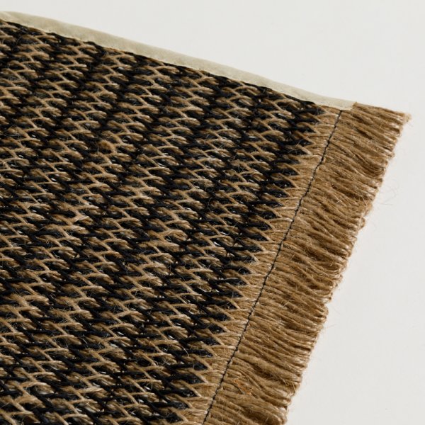 CAMINO TEJIDO YUTE Y NEGRO 30X120 CM