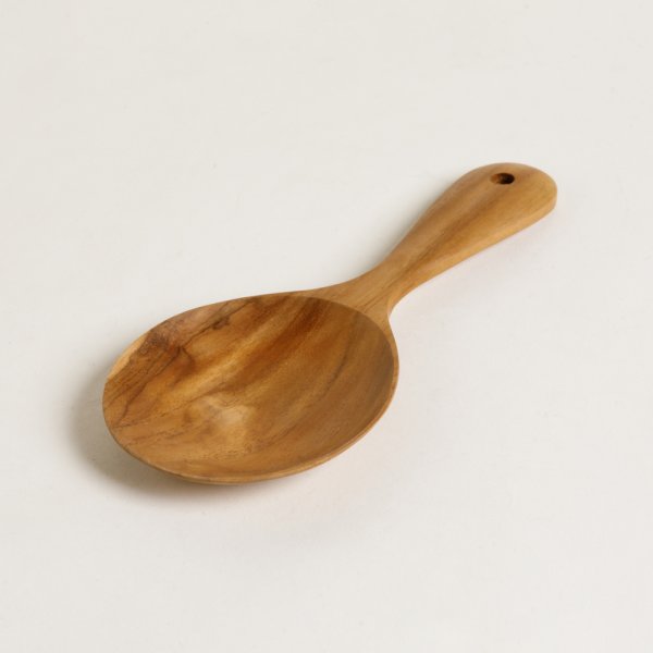 CUCHARON DE MADERA DE TECA 22 CM