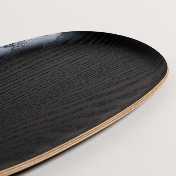 BANDEJA OVAL JAPANDI EBANO 35X18 CM