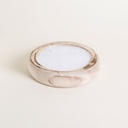 VELA REDONDA CON BASE DE MADERA DE PAULOWNIA LEORA