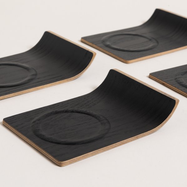 SET X 4 BANDEJITAS JAPANDI EBANO 13X9,5 CM