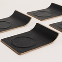 SET X 4 BANDEJITAS JAPANDI EBANO 13X9,5 CM