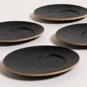 SET X 4 BANDEJITAS JAPANDI EBANO 14X11 CM