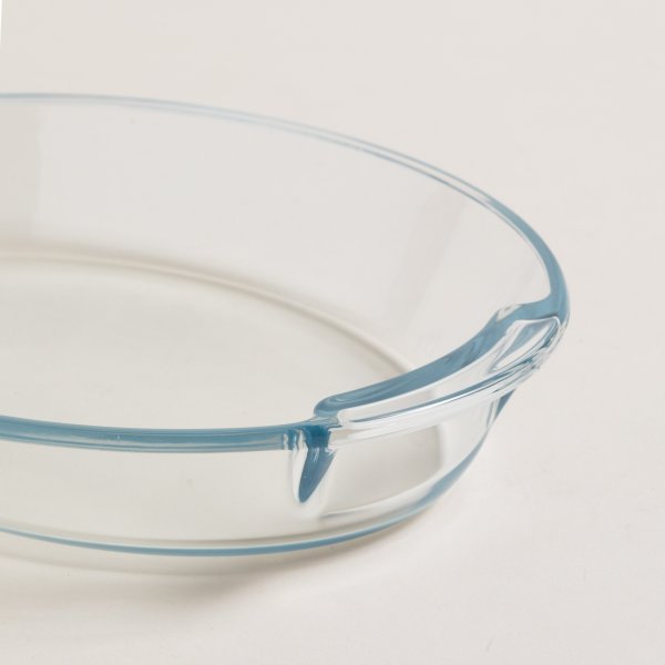 FUENTE DE VIDRIO TEMPLADO OVAL 34X24 CM 