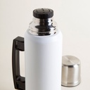 TERMO CAMPING DE ACERO INOXIDABLE BLANCO CON ASA A