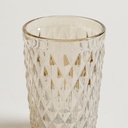 SET X 6 VASOS ALTOS COLOR CHAMPAGNE DIAMANTE 350 ML