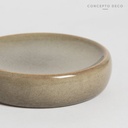 JABONERA CERÁMICA CRAQUELADA GRIS 10X10CM