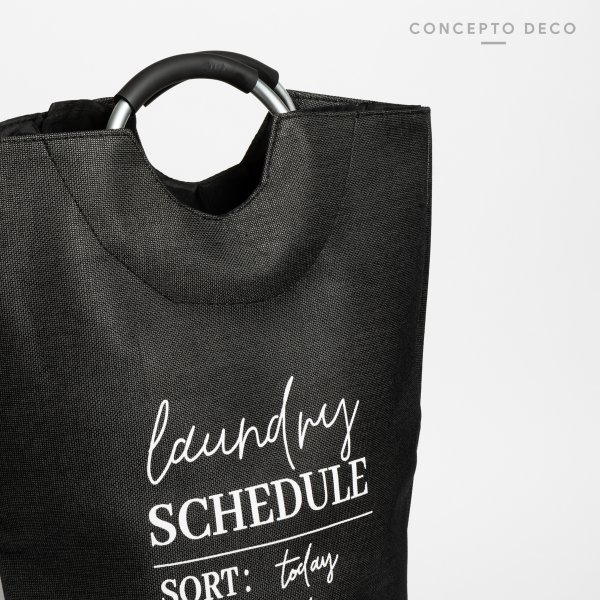 CESTO LAUNDRY SCHEDULE NEGRO 56X28CM