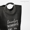 CESTO LAUNDRY SCHEDULE NEGRO 56X28CM