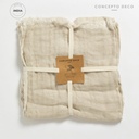 MANTA SOFÁ INDIA ODISHA LINO GRIS CLARO 130X170CM