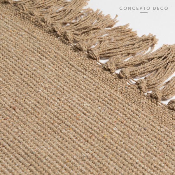 ALFOMBRA DECO INDIA ALGODÓN CRUDO 45X70
