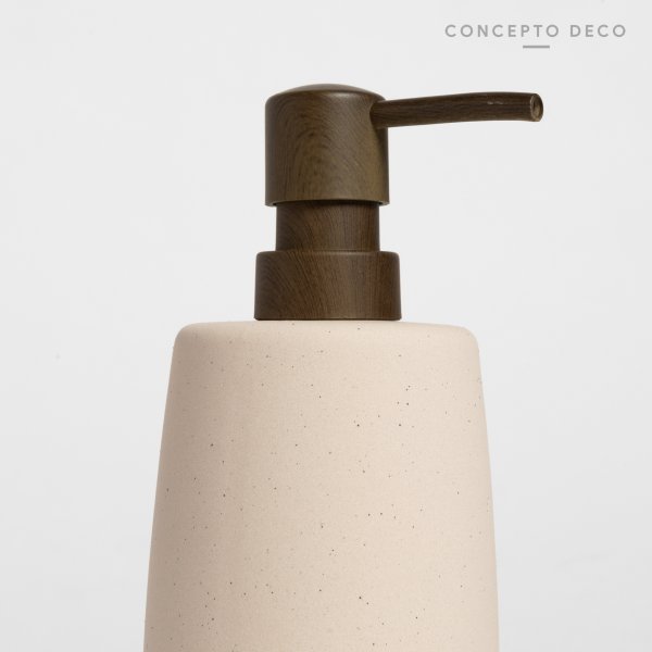 DISPENSER CERÁMICA PUNTITOS CEMENTO 18X6CM