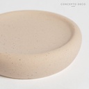 JABONERA CERÁMICA PUNTITOS CEMENTO 10,5X10CM