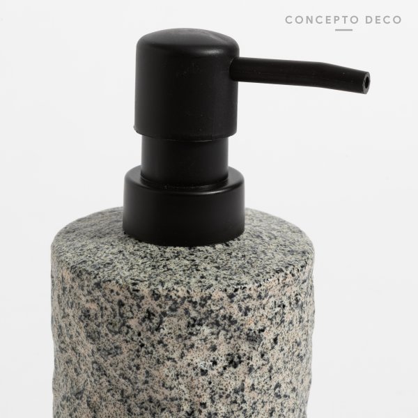 DISPENSER GRANITO REDONDO GRIS 18CM