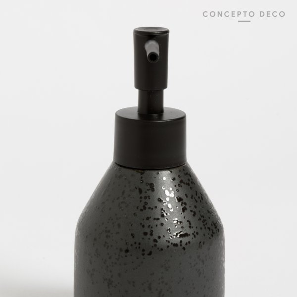 DISPENSER CERÁMICA SILUETA NEGRO GOTA 15CM