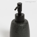 DISPENSER CERÁMICA CONICO REDONDO NEGRO GOTA 15CM