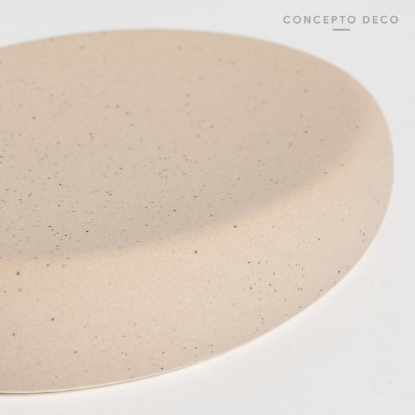 JABONERA CERÁMICA PUNTITOS CRUDO 10,5X10CM