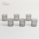 SET X 6 VASOS BAJOS GALIPOLI GRIS 380 ML