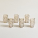 Set X 6 Vasos Altos Color Champagne Diamante 350 Ml