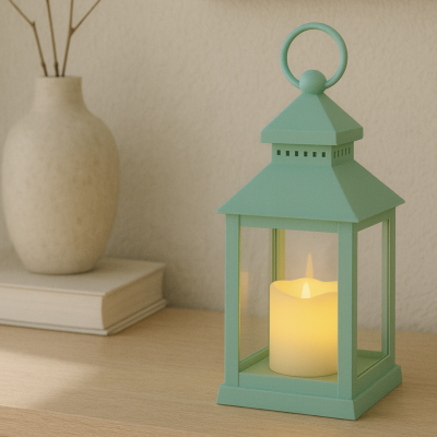 Fanal Verde Pastel 14 X 14 X 30 A Pila Fn1435