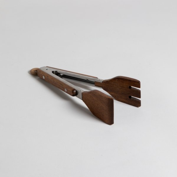 [411838] Pinzas Recta De Acero Inoxidable Y Madera De Acacia 25 Cm Vassa Home