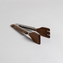 Pinzas Recta De Acero Inoxidable Y Madera De Acacia 25 Cm Vassa Home