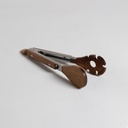 Pinzas Redondeada De Acero Inoxidable Y Madera De Acacia 25 Cm Vassa Home