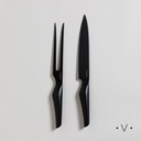 Set De Asado Acero Inoxidable Negro Vassa Home