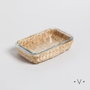 FUENTE RECTANGULAR DE BOROSILICATO PARA HORNO 26X15 CM VASSA HOME