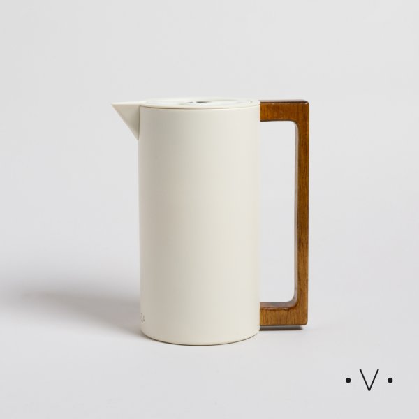 [4112881] Jarra Termica Cream Asa Madera 1000 Ml Vassa Home