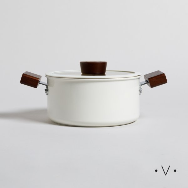 [4112907] Olla Lund Antiadherente Tapa De Vidrio Y Asas De Madera 20 Cm Vassa Home