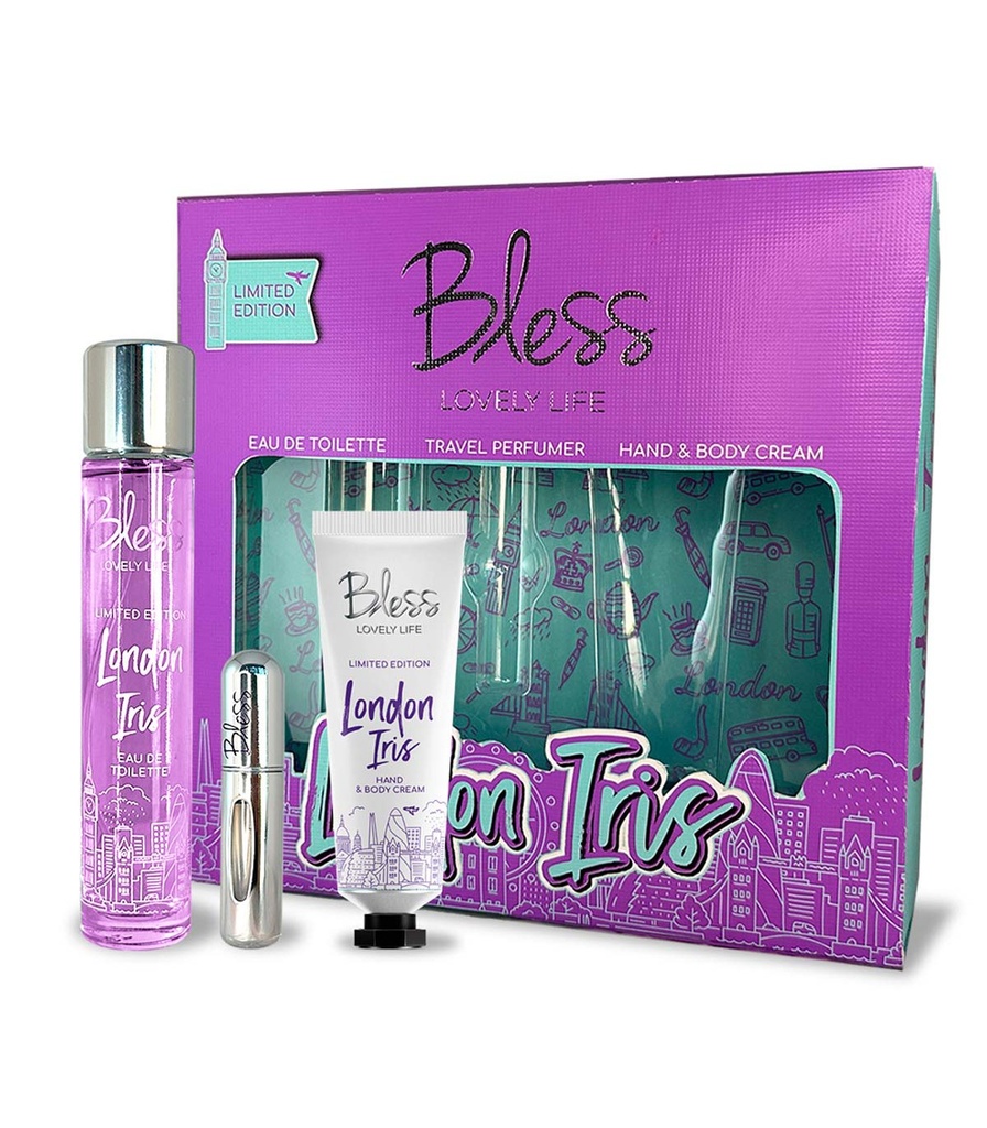 [130406] Trio London Iris Edt Travel Perfumer Y Crema Corporal Y De Manos Bless