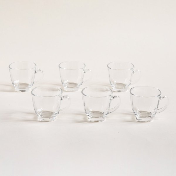 Set X 6 Pocillos De Café De Vidrio Classic 190 Ml