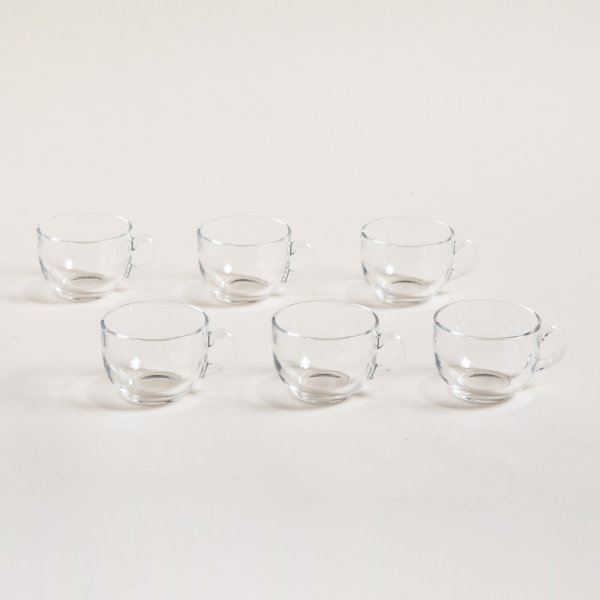 [4112988] Set X 6 Pocillos De Café De Vidrio Edirne Liso 165