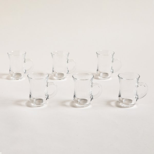 Set X 6 Pocillos De Café De Vidrio Estambul Liso 155 Ml